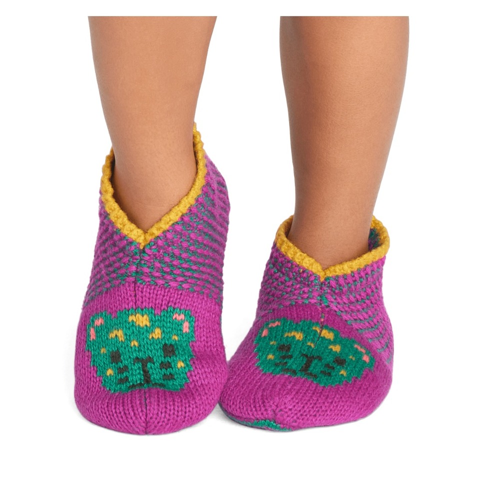 Bombas Gripper Slippers House Shoes Size T 5-7 Toddler PINK Cat j.